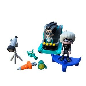 PJ Mask Romeos Lab Vehicle w/ Romeo & Luna Girl w/ Board Figures Accessory Lot